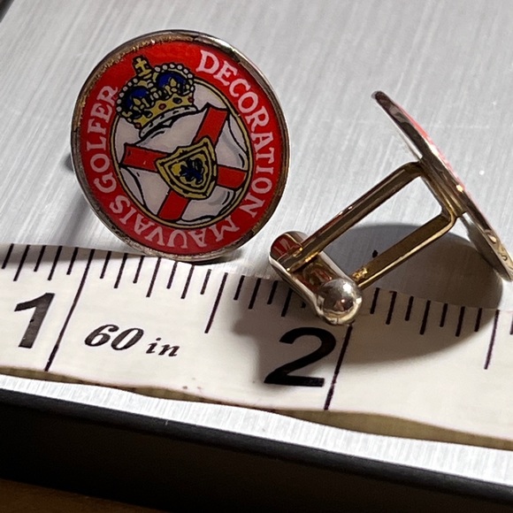 Vintage “Mauvais Golfer” Cufflinks - Picture 3 of 3